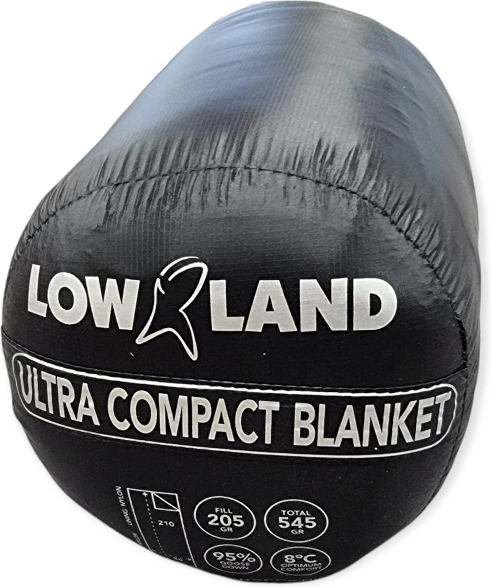 LOWLAND OUTDOOR® Ultra Compact Blanket - Donzen Slaapzak - Gewicht 495g - 210x80 Cm - Comfort Temperatuur +8°C - Afbeelding 6
