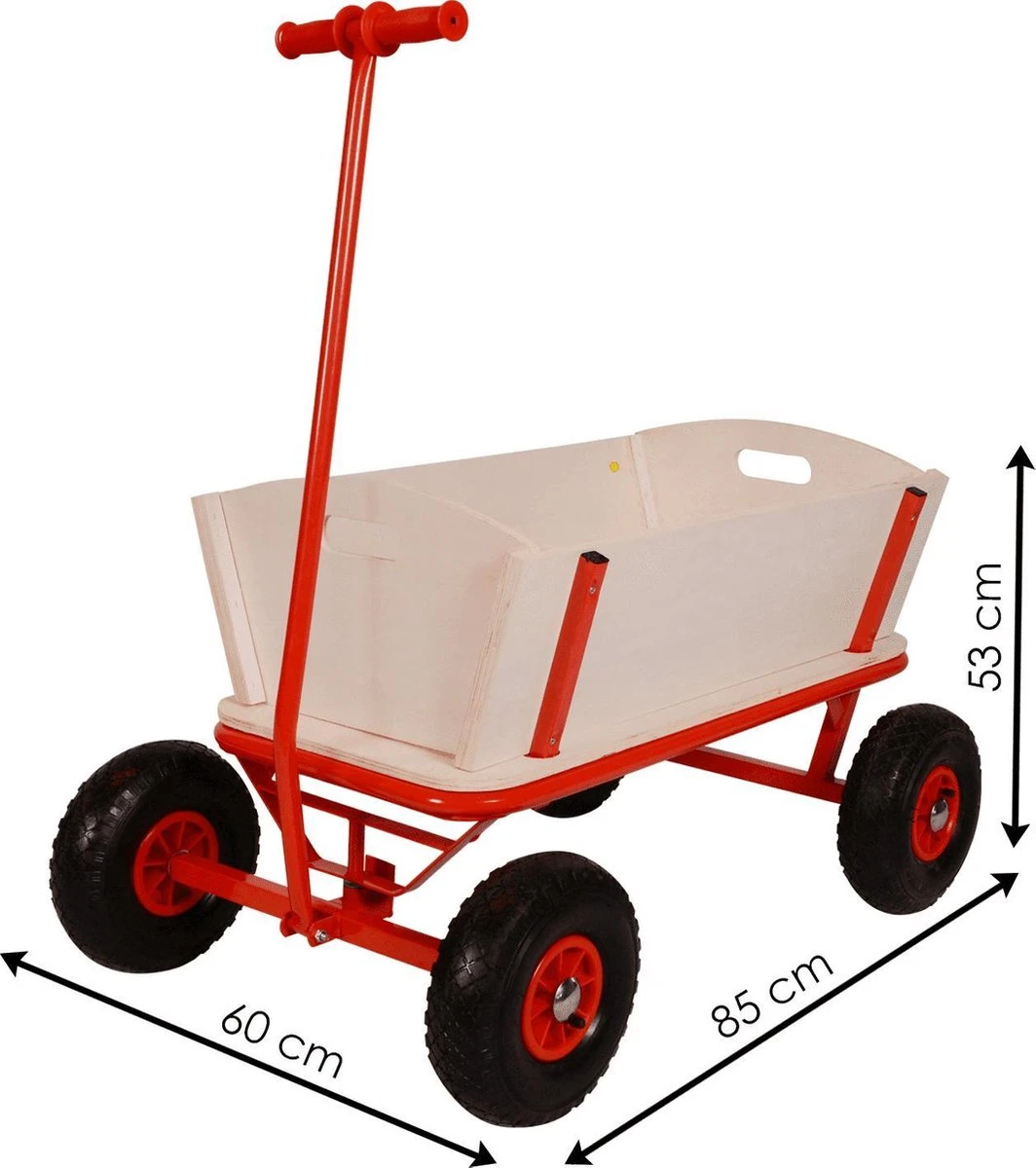 Benson Bolderkar - Bolderwagen Hout - Strandwagen - Kinderen - Boodschappenkar - Afbeelding 7