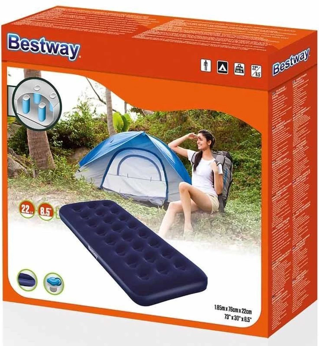 Pavillo 1-Persoons Luchtbed - 185 X 76 Cm - Dikte 22 Cm - Afbeelding 20