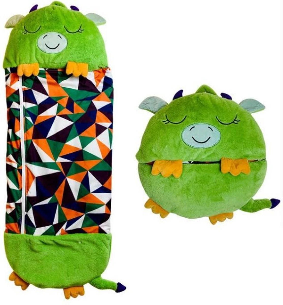 Draak Slaapzak -160 Cms | Kinderslaapzak | Slaapzak Junior | Nappers | Children Sleeping Bag | Kinderen Slaapzak | Super Soft 2 In 1 Fun Pillow &Sleepy For Boys | Draak Slaapzak | Zachte Slaapzak | Knuffel Slaapzak | 2 In 1 Slaapzak | Kinderen