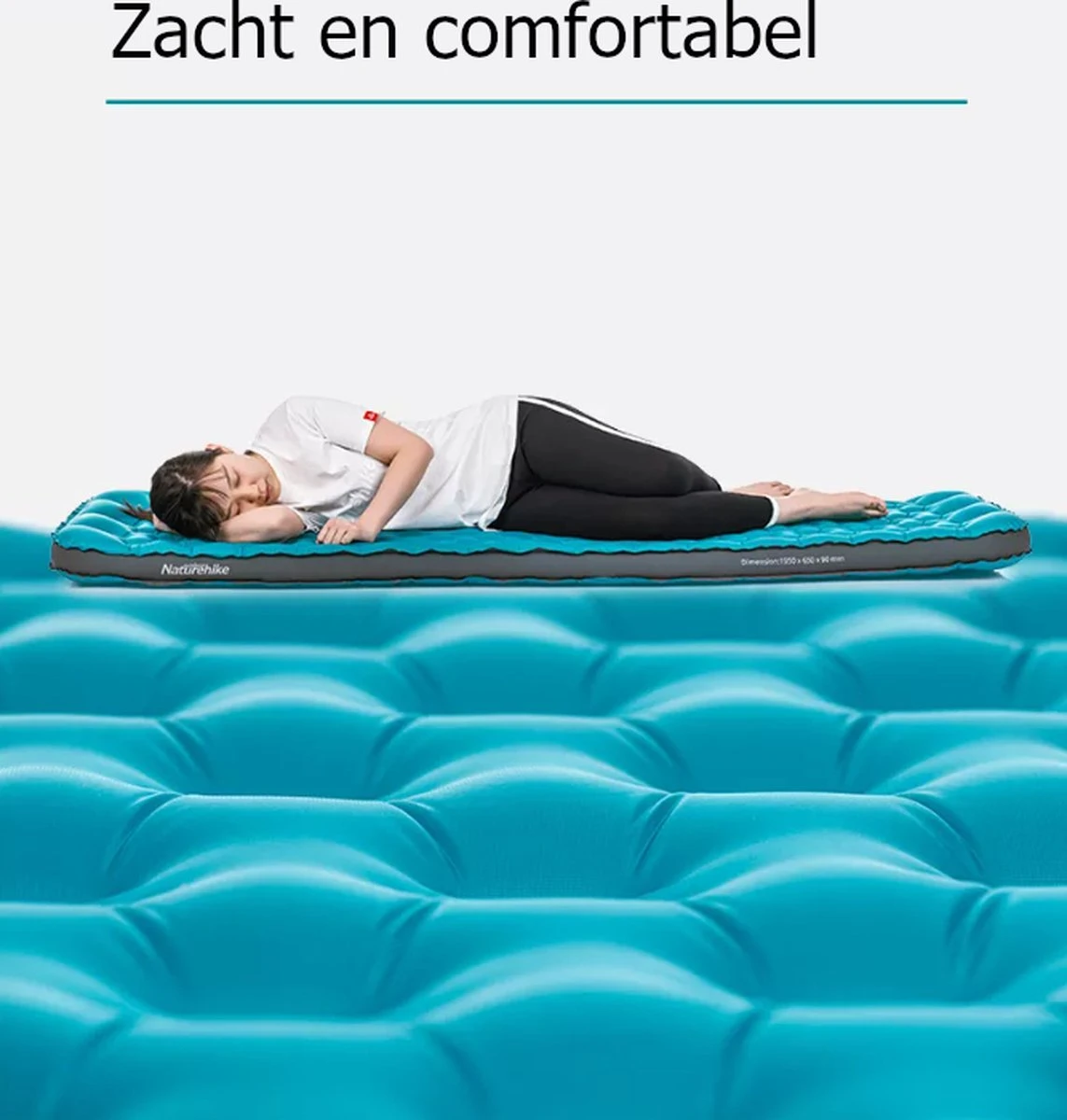 Naturehike® 3D Luchtmatras Premium - Comfortabel R-waarde 2.0 - Extra Dikke Slaapmat - Luchtbed Kamperen - Opblaasbaar Matras - Lichtgewicht - Outdoor - Camping - Afbeelding 12