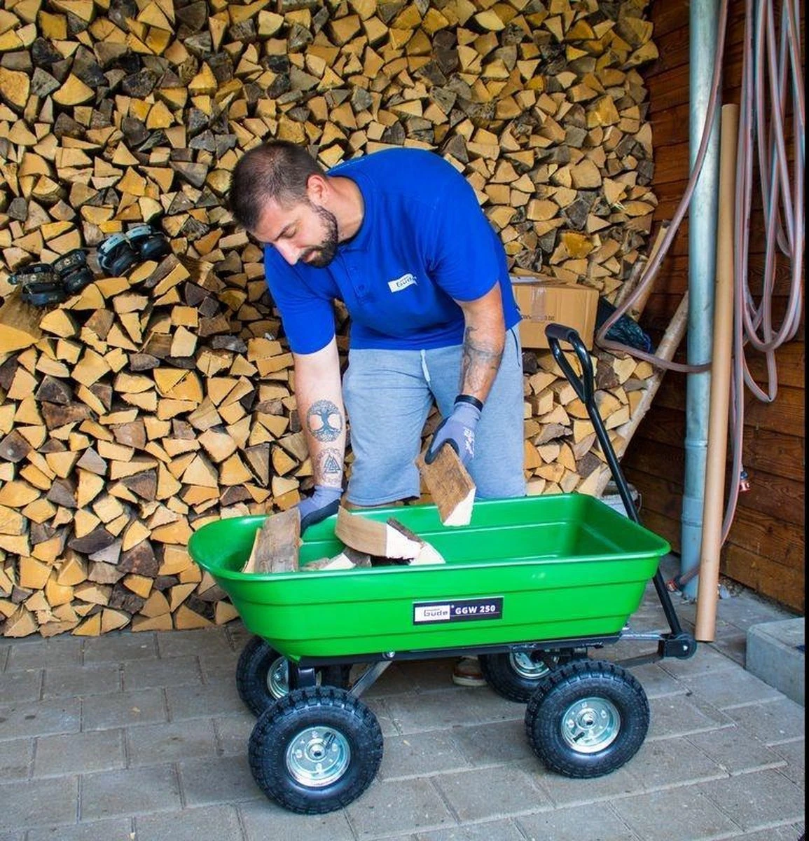 Güde Tuinkar GGW 250 - Max. 250 Kg - 75L - Stabiel Met Kantelfunctie - Afbeelding 2