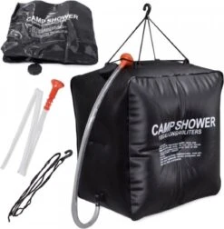 Merkloos Buitendouche Solar - Camping Douche - Solar Buitendouche - Buitendouche Met Warm Water - Zonnedouche - Draagbare Douche - Douchezak 40L
