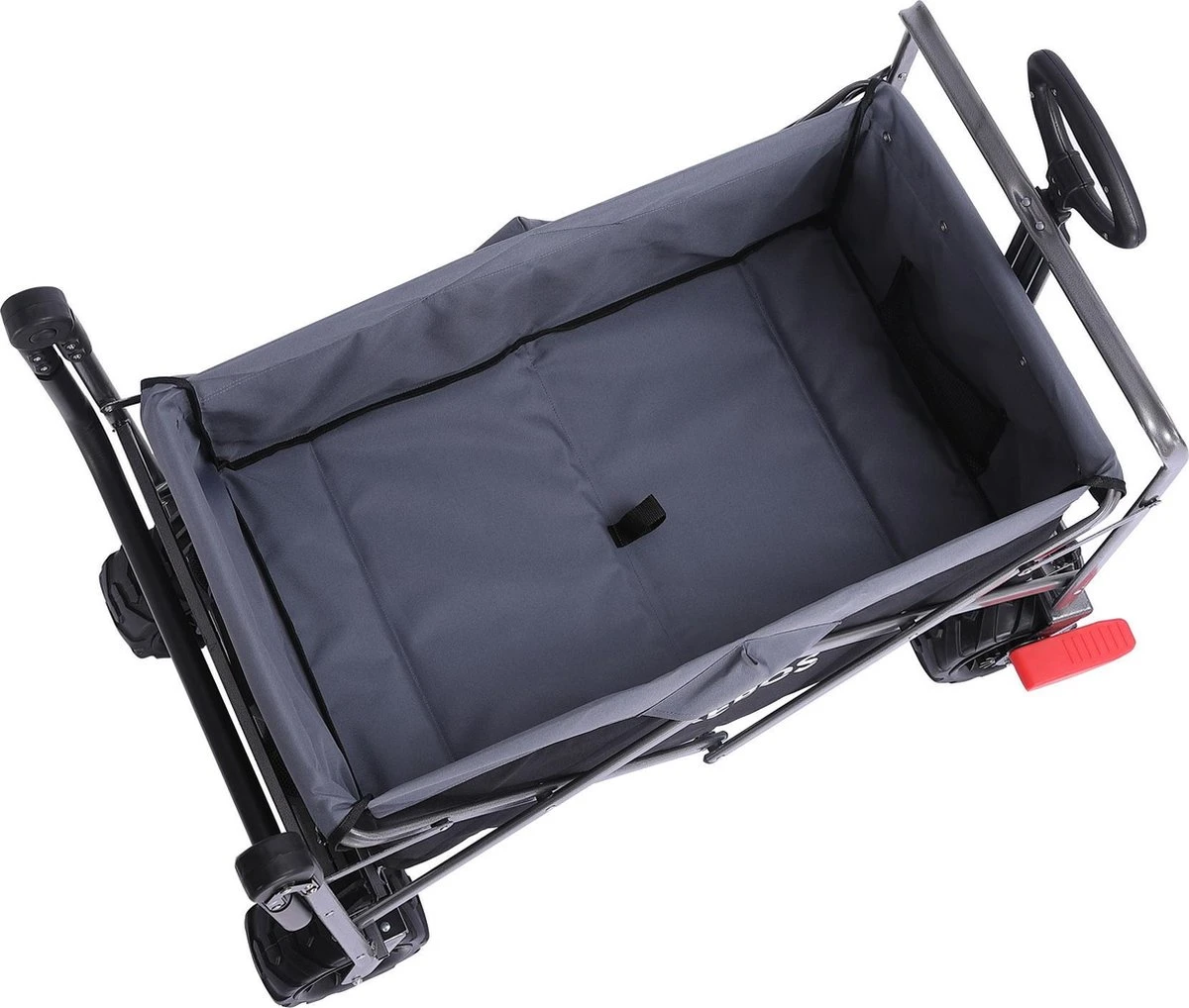 AREBOS Handkar | Transportwagen | Apparatuurwagen | Opvouwbaar | Duwstang| Zwart - Afbeelding 10