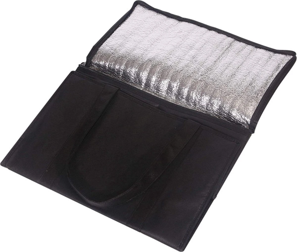 Merkloos 2 Stuks Geïsoleerde Koeltas Met Bodemplaat - Zwart - Afbeelding 2