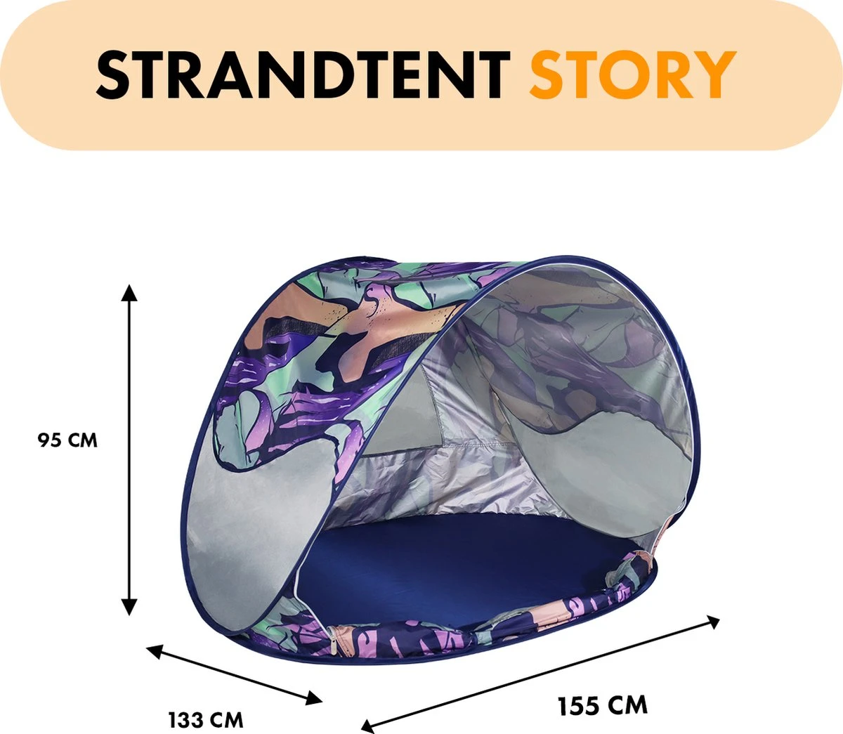 Deryan Luxe Pop Up Strandtent - Anti-UV 50+ - Story - Afbeelding 4