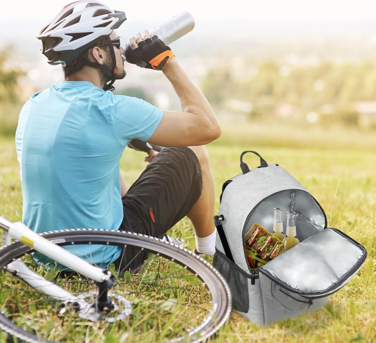 Bomoe Koeltas Rugzak IceBreezer KR45 Koelrugzak Grijs 45x19x33 Cm - 25 Liter - Afbeelding 4