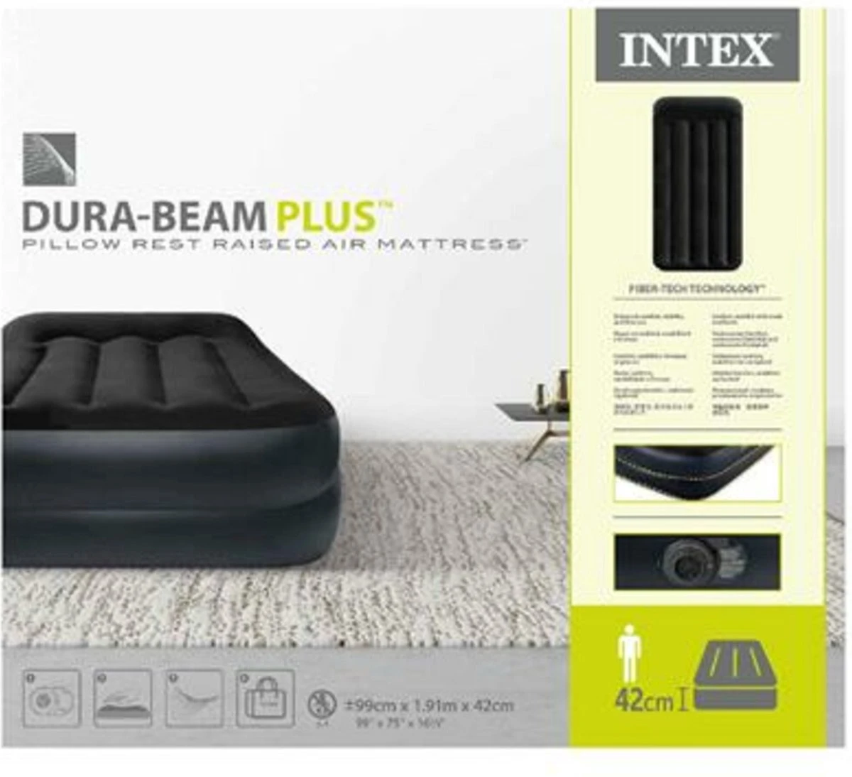 Intex Pillow Twin Luchtbed 1-persoons 99x191x42 Cm - Afbeelding 3