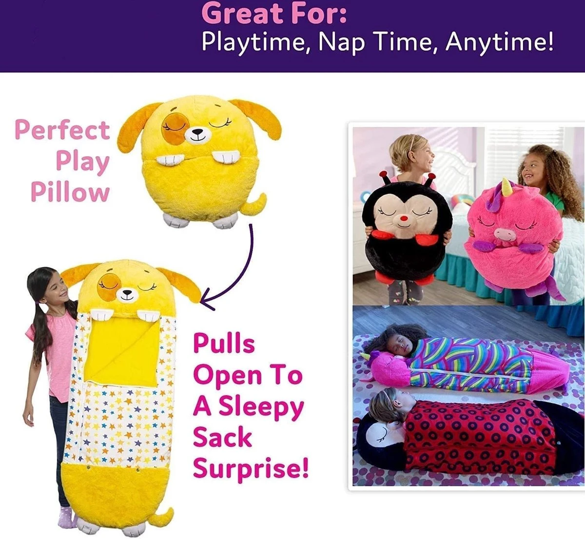 Roze Kat Kinderen Slaapzak -180 Cms |slaapzak Junior | Nappers | Children Sleeping Bag | Kinderen Slaapzak | Super Soft 2 In 1 Fun Pillow &Sleepy For Boys | Roze Kat Slaapzak | Zachte Slaapzak | Knuffel Slaapzak | 2 In 1 Slaapzak | Kinderen - Afbeelding 2