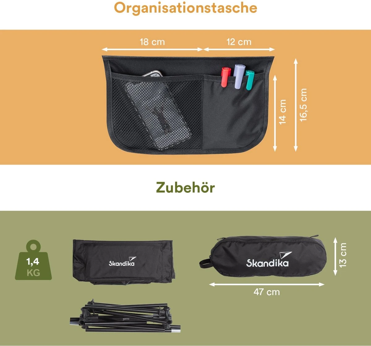 Skandika Campingstoel Compact – Campingstoelen - Campingstoel Tot 150 Kg Belastbaar - Kampeerstoel, Visstoel, Kleine Pakmaat, Opvouwbaar, Stabiel, Licht, Comfortabel Gepolsterd – Draagtas Meegeleverd - Vouwstoel – Zwart - Afbeelding 7