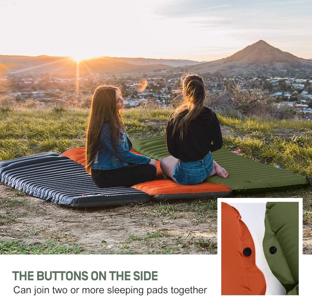 ETROL Camping Slaapmat-2-in-1 Zelfopblazende Kampeermat Met Kussen (78"x 28"), Lichtgewicht, Dik 4"compact Kussen, Geschikt Voor Zelfrijdende Reizen, Lekvrije, Waterdichte Tent - Afbeelding 4