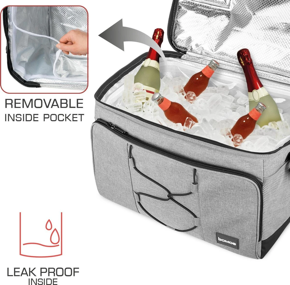 Bomoe Opvouwbare Koeltas IceBreezer KT43 - Koelbox Voor Onderweg - 43x32x28 Cm - 45 Liter - Picknicktas Perfect Voor Barbecues Of Festivals - Afbeelding 3