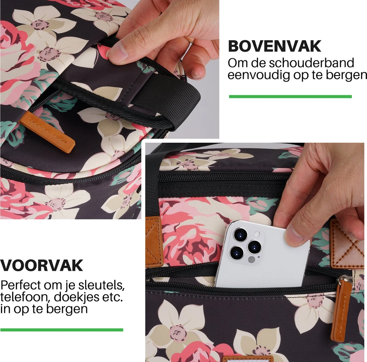 Brisby 4 Laags Geïsoleerde Koeltas - Boodschappentas 21 Liter - Bloemetjes - Afbeelding 7