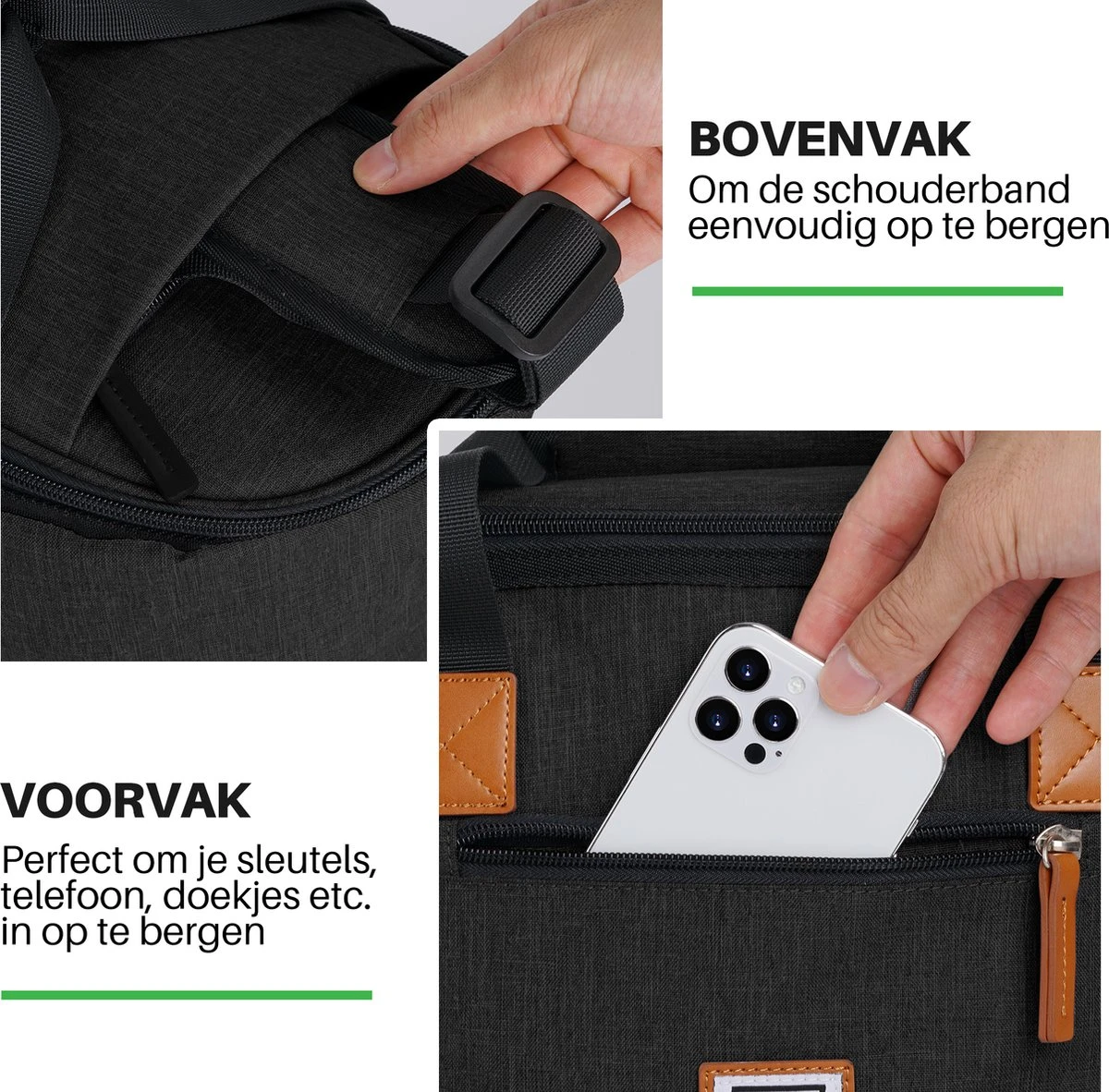 Brisby 4 Laags Geïsoleerde Koeltas - Boodschappentas 21 Liter - Zwart - Afbeelding 7