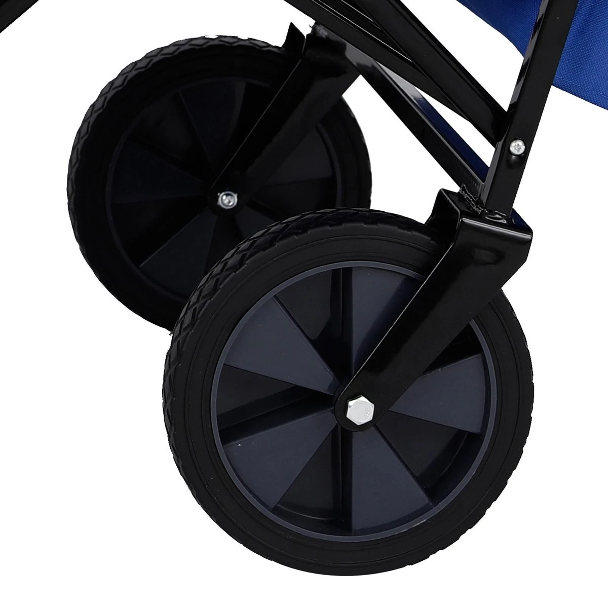 AREBOS Handwagen Vouwbare Dak Handwagen Vouwbare Trolley Uitrustingswagen Blauw - Afbeelding 11