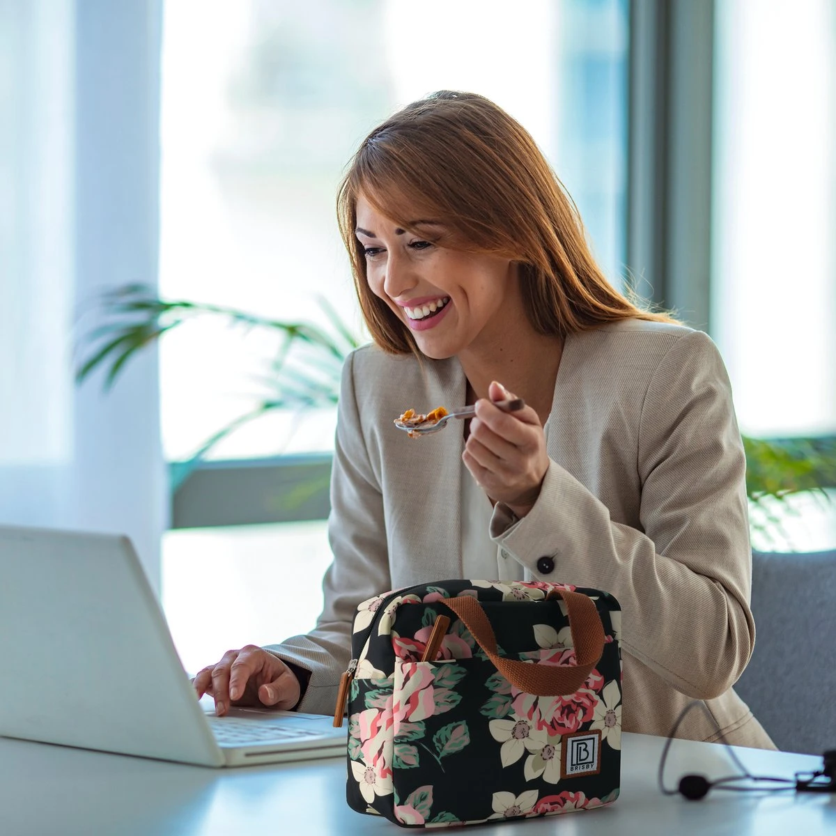 Brisby 4 Laags Geïsoleerde Koeltas - Lunchtas 4 Liter - Bloemetjes - Afbeelding 5