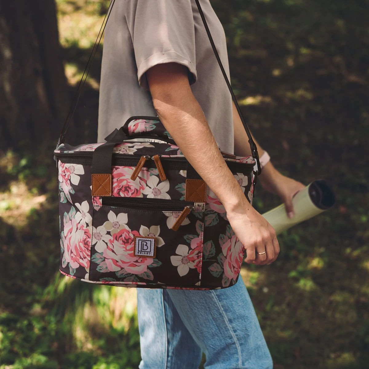 Brisby 4 Laags Geïsoleerde Koeltas - Boodschappentas 21 Liter - Bloemetjes - Afbeelding 6