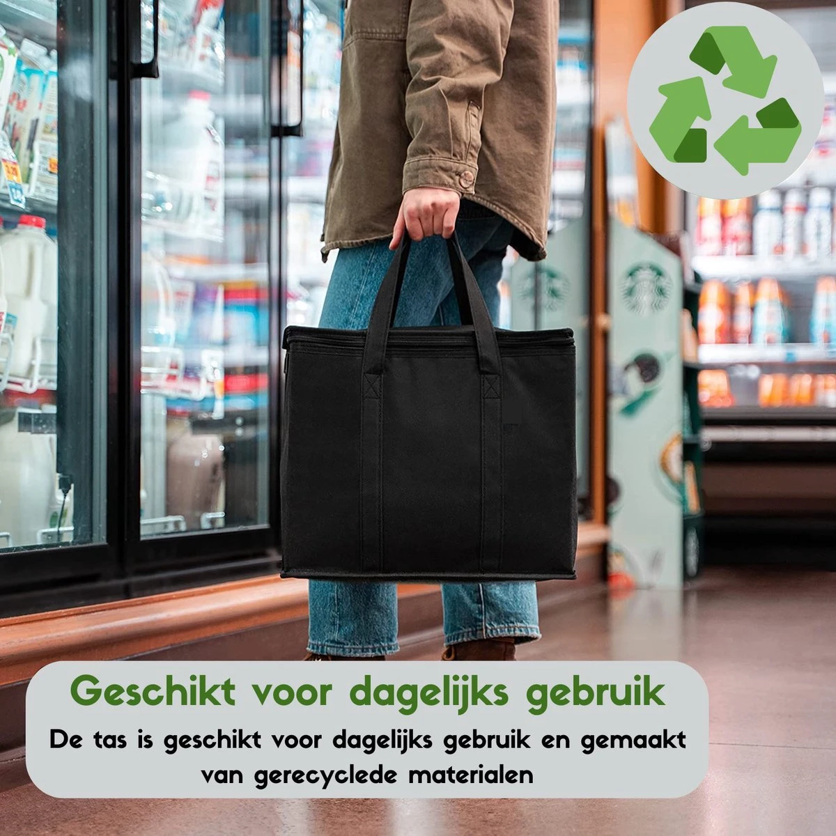 Koeltas - 28 Liter - Geïsoleerde Koeltas - Lunchtas - Picknicktas - Koeltas Lunch - Koeltassen - Koelzak - Afbeelding 3