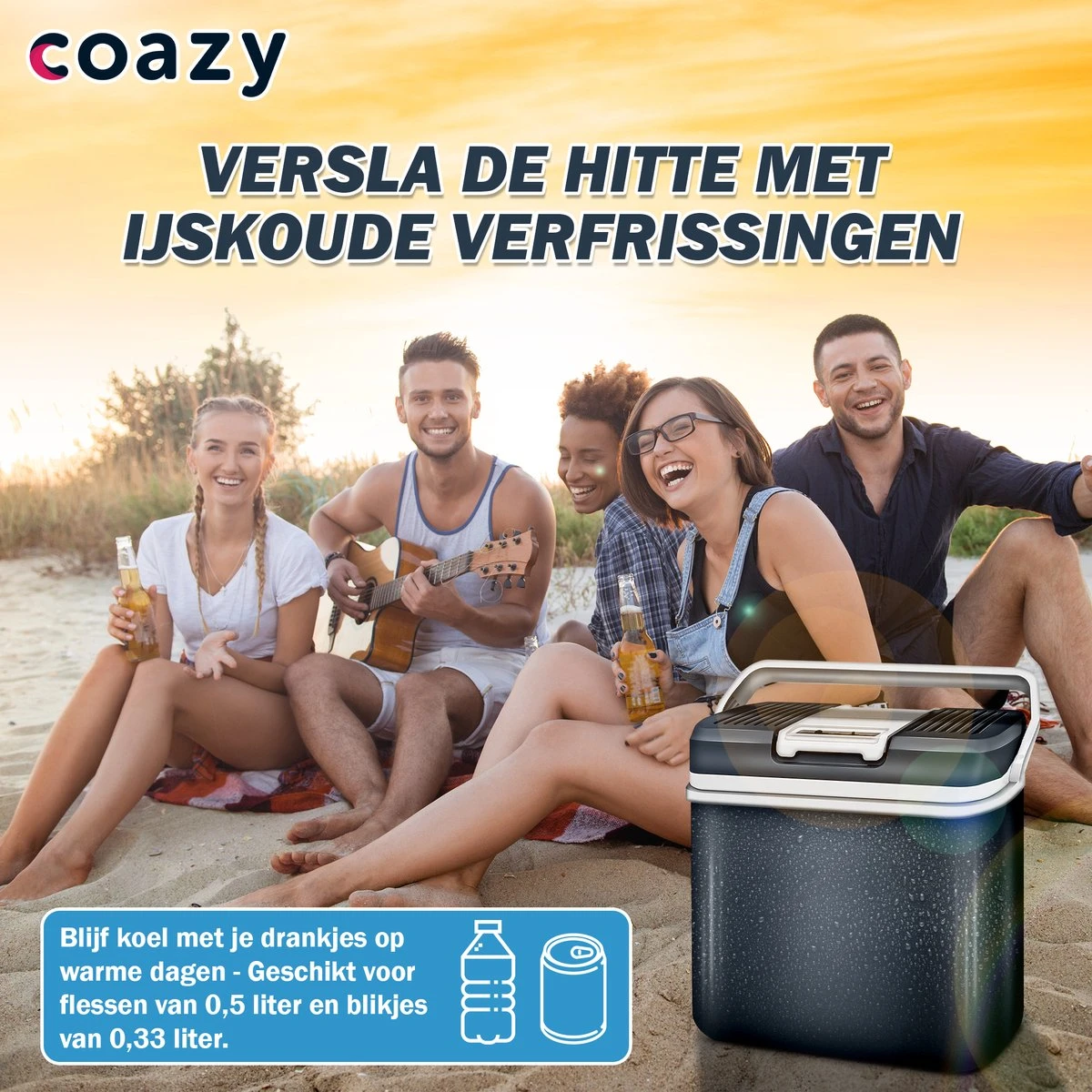 Koelbox 24L Met ECO Modus Voor Auto & Camping - Frigobox Elektrisch 24 Liter Met 12v 230 Volt - Verkoelt En Verwamt - MiniBar - Mini Koelkast - Afbeelding 7