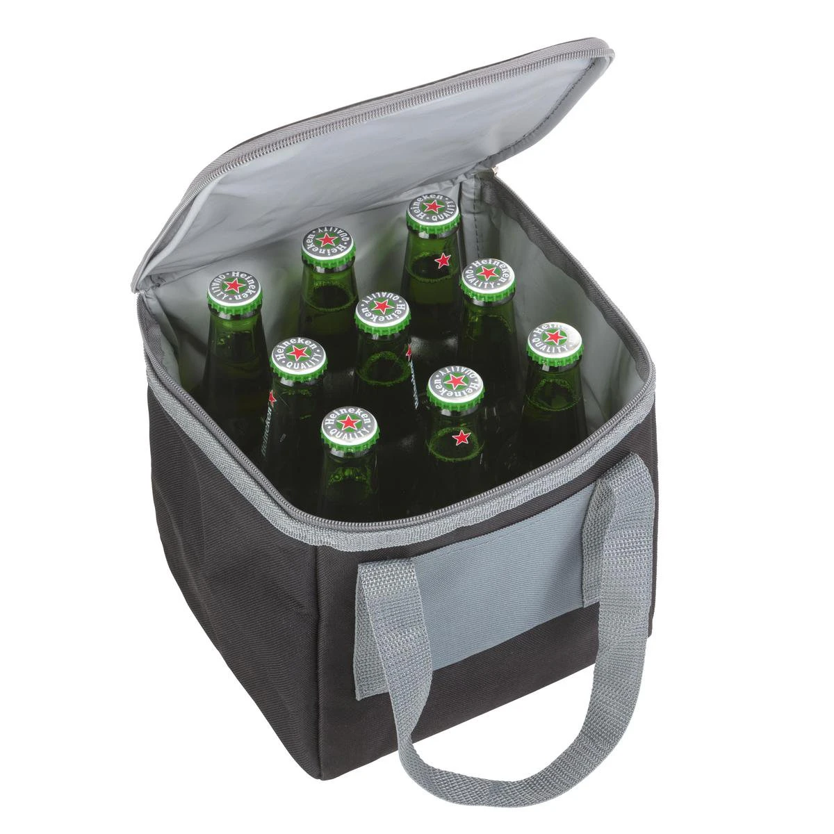 Basis Sterke Koeltas Set - 25 + 10 Liter - Lunchtas - Geïsoleerde Koeltassen - Picknicktas - Coolerbag - Zwart - Afbeelding 9