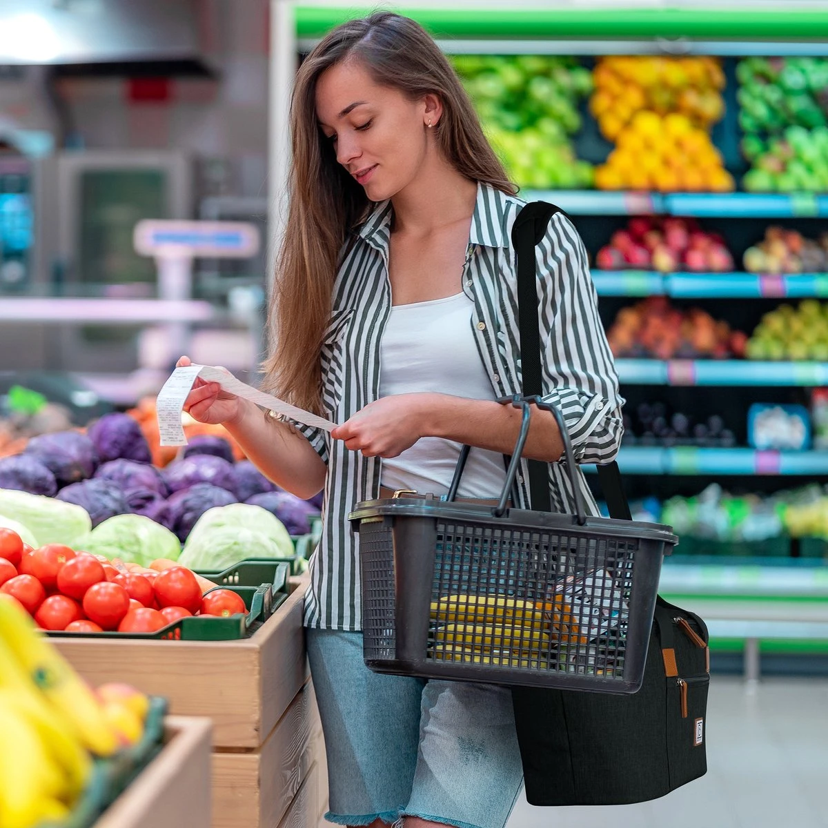 Brisby 4 Laags Geïsoleerde Koeltas - Boodschappentas 21 Liter - Zwart - Afbeelding 5