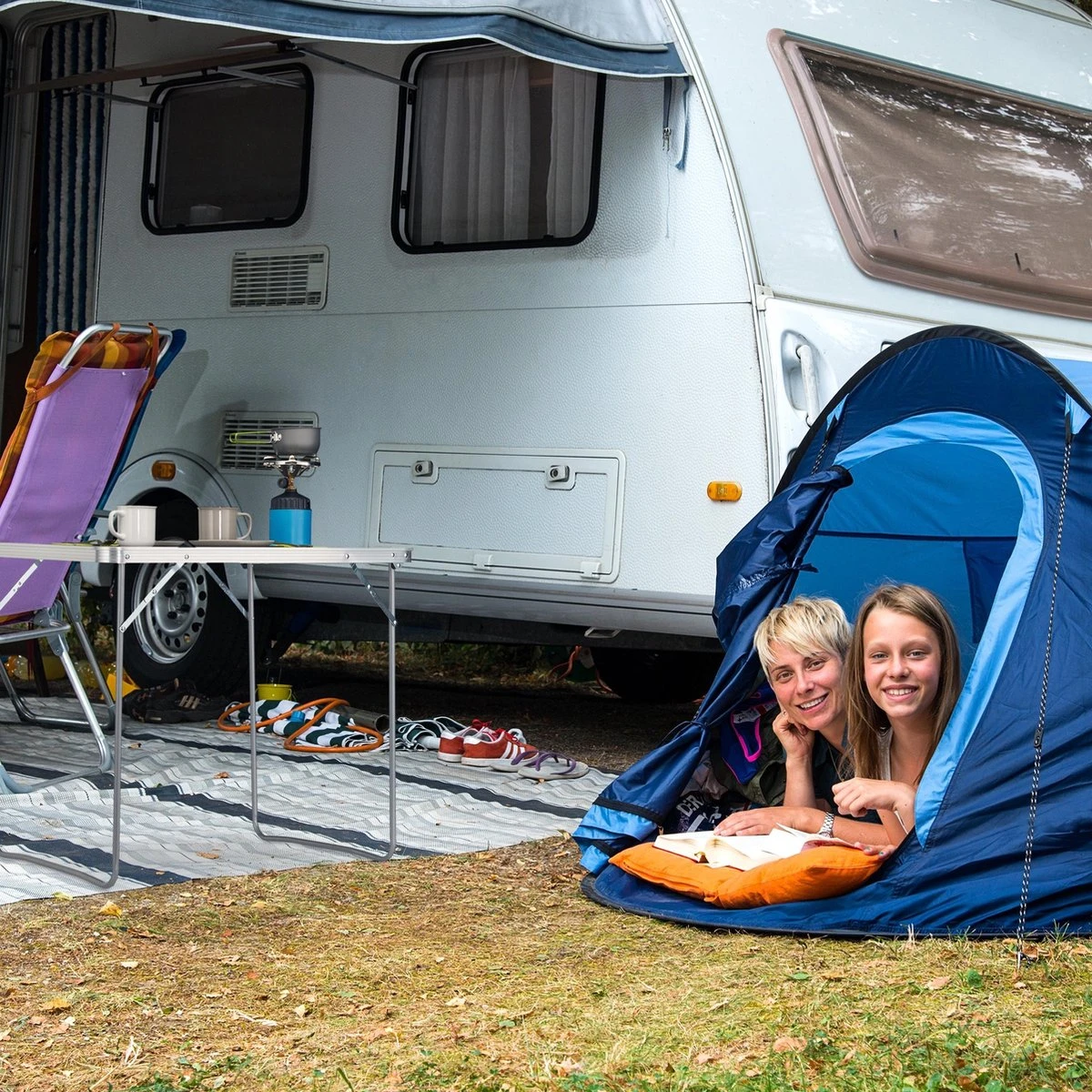 Relaxdays Campingtafel Inklapbaar - Aluminium Klaptafel - Vouwtafel Camping - Koffermodel - Afbeelding 3