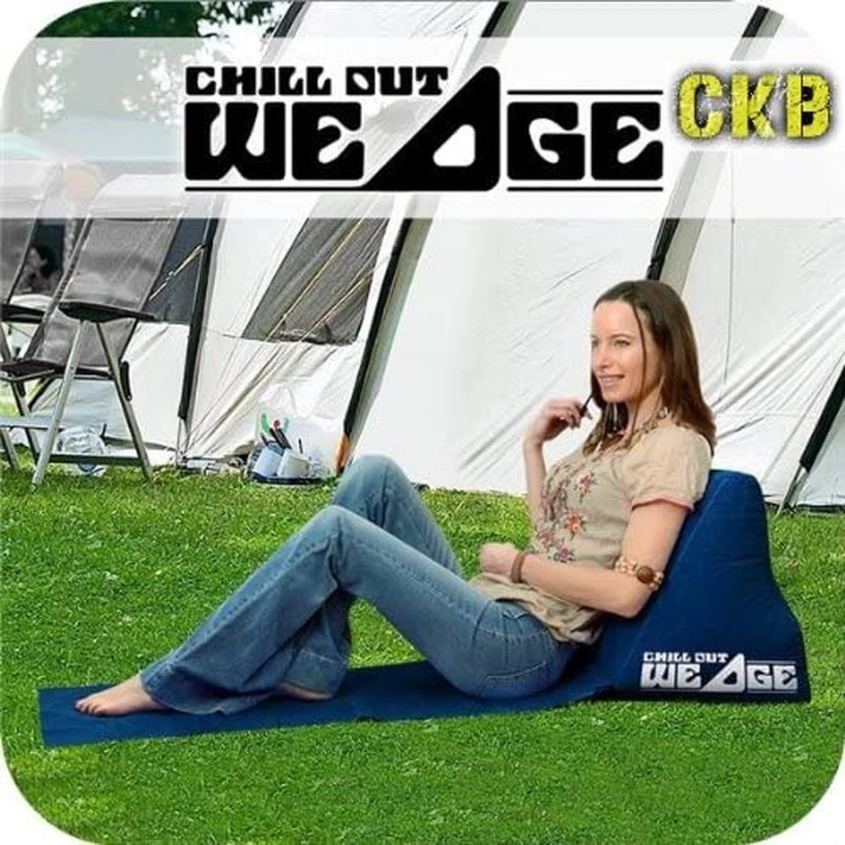 CKB LTD - Chill Out - Luchtbed - Campingstoel - Wedge Opblaasbare Ligstoel - Blauw Strandstoel 1 Persoons Volwassen Luchtbedden Kampeerstoel Vouwstoel Stoel Slaapmatje Slaapmatten Opvouwbaar Volwassenen Tuinstoel Opblaasstoel Kampeerstoelen Lucht - Afbeelding 9