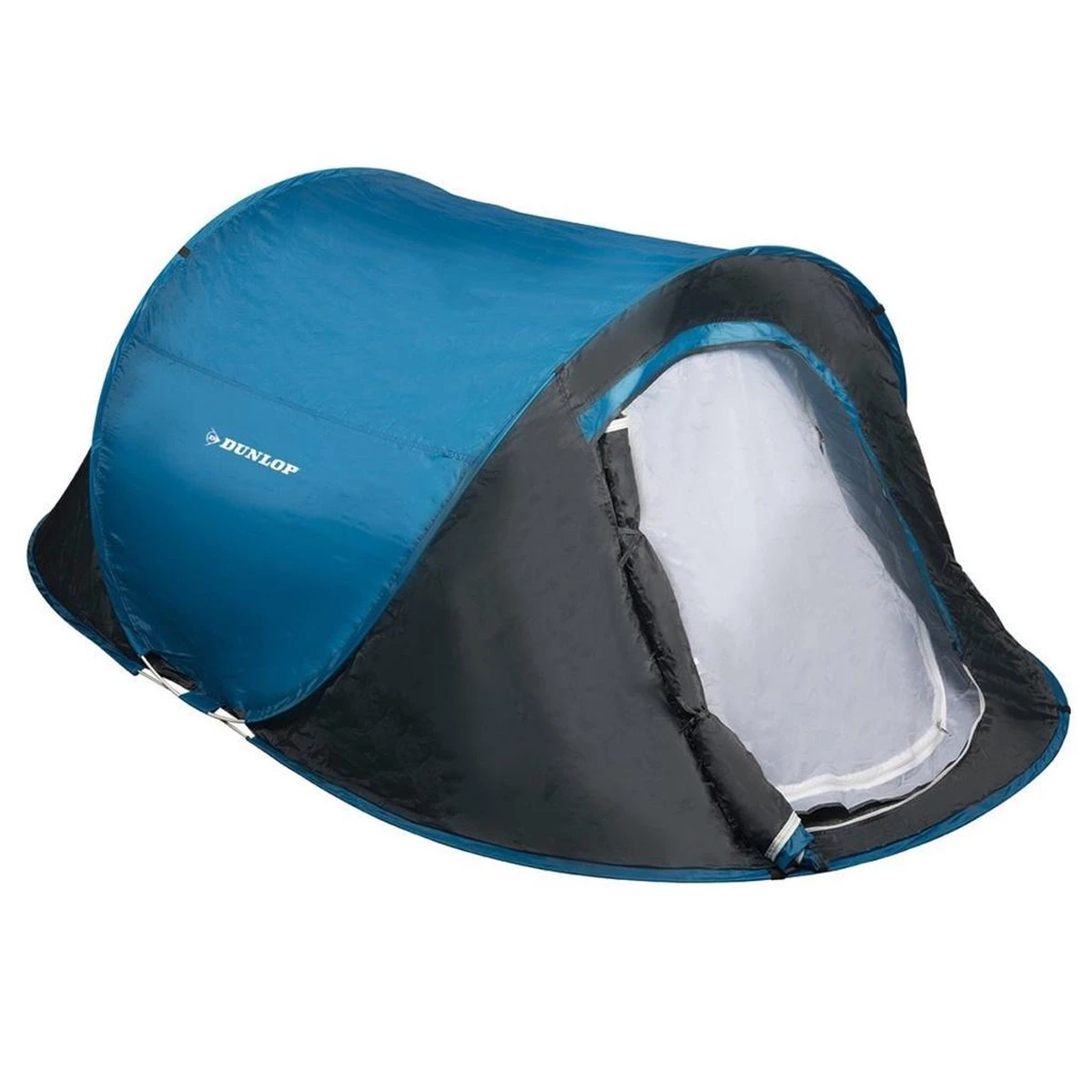 Dunlop Pop Up Tent 220 X 120 X 90 Cm - Grijs/ Blauw - 1 Persoons - Afbeelding 8