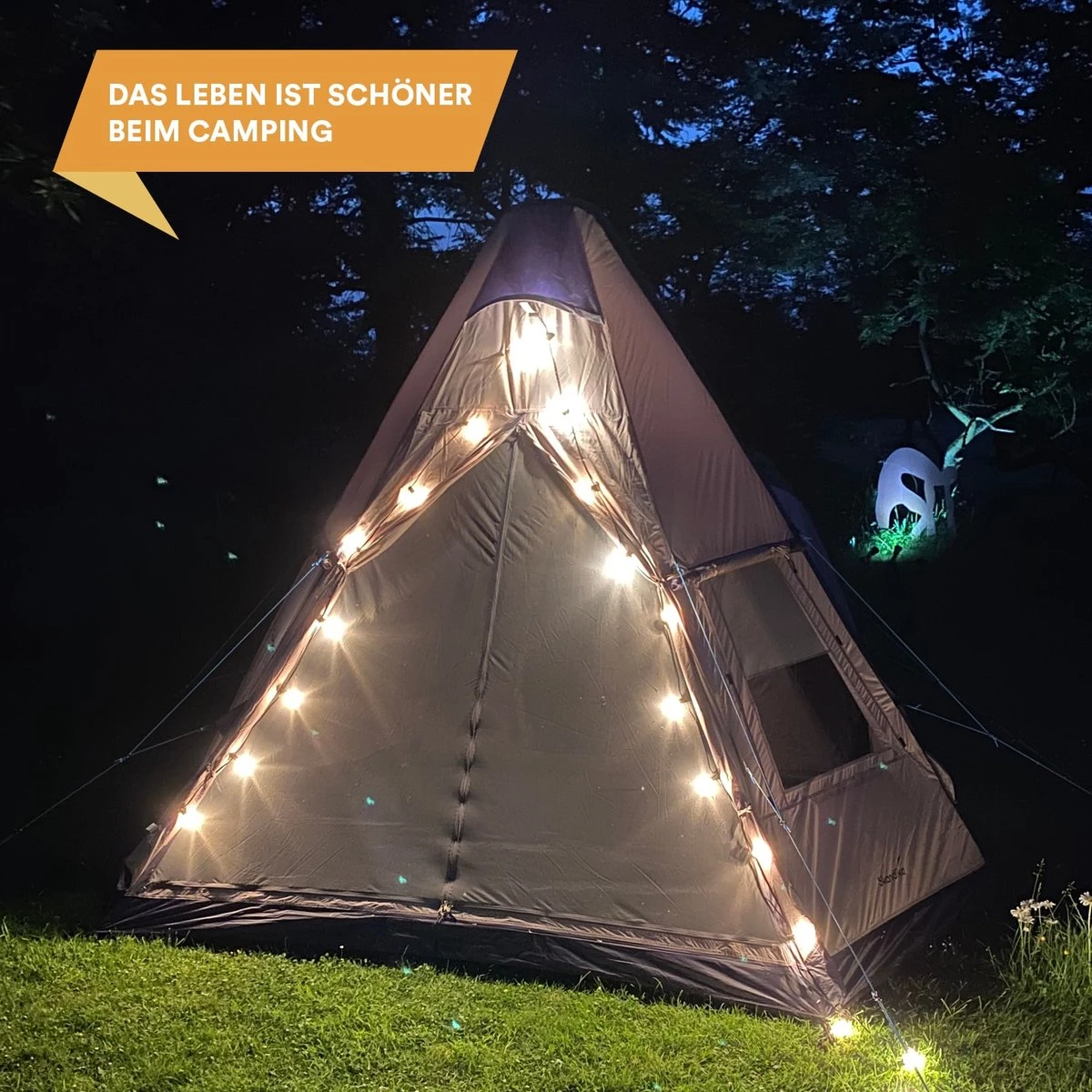 Skandika Tipi Kotona Air Opblaasbare Tent – Opblaasbare Tenten - 4 Persoons Tipi Tent – Tenten - Campingtent – Ingenaaide Tentvloer – Muggengaas – 260 Cm Stahoogte – 490 X 370 X 260 (L X B X H) – Outdoor, Camping, Tuin – Luchttent - Kamperen - Beige - Afbeelding 8