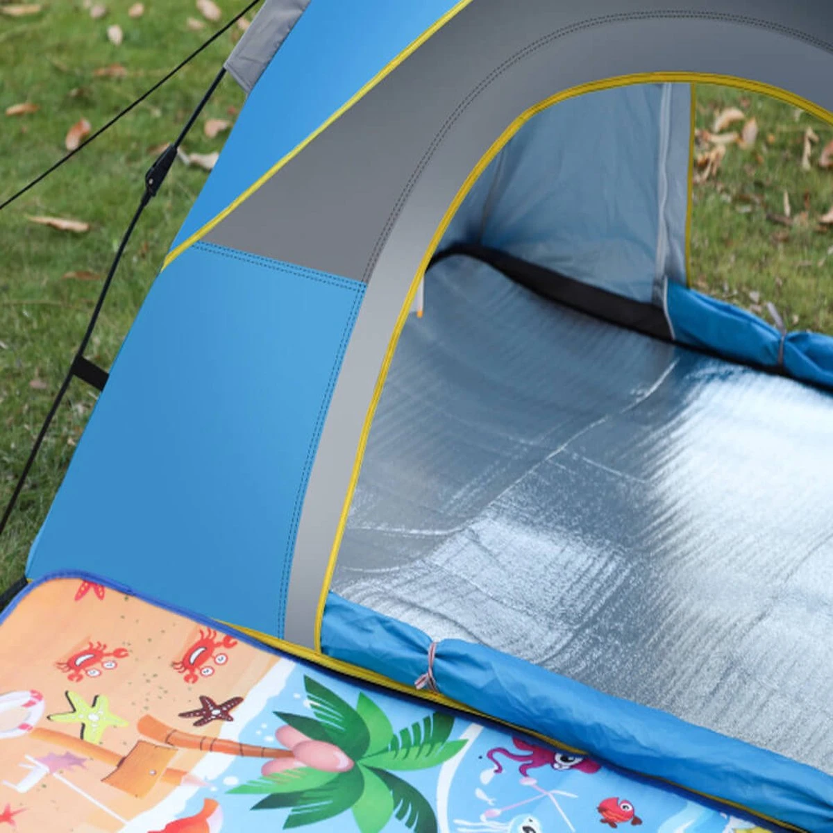 Fish Life Waterdichte Tent - Lichtgewicht Tent - Tent Voor 2-4 Personen - 200*200*140 Cm - Outdoor Camping Tent - Licht Blauw - Afbeelding 4