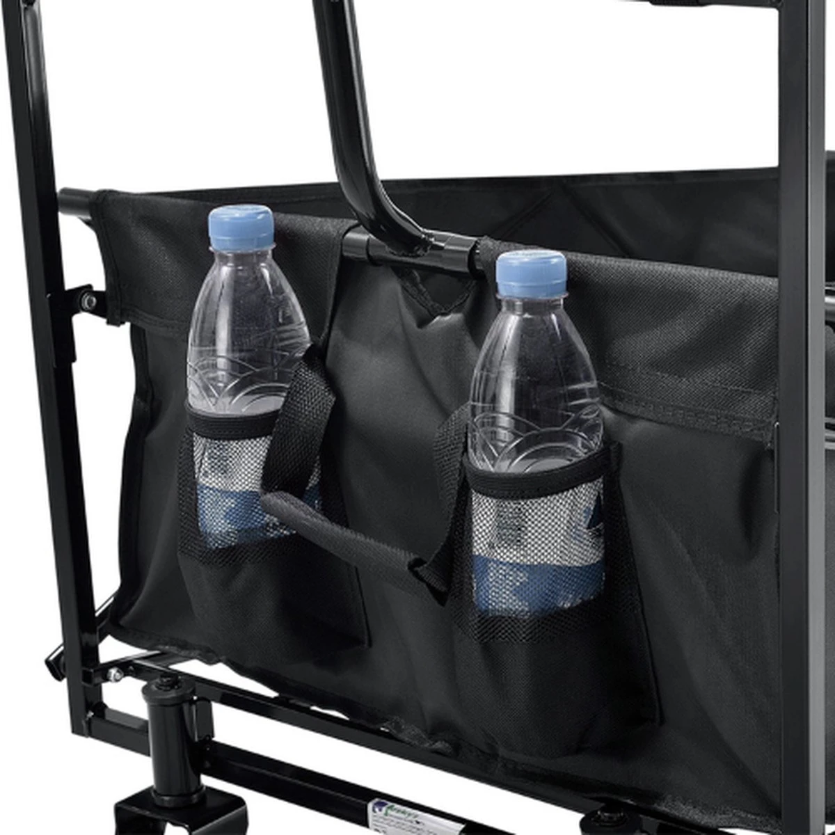 Rijoka Opvouwbare Bolderkar Mét Harde Bodem | Zwart - Afbeelding 4