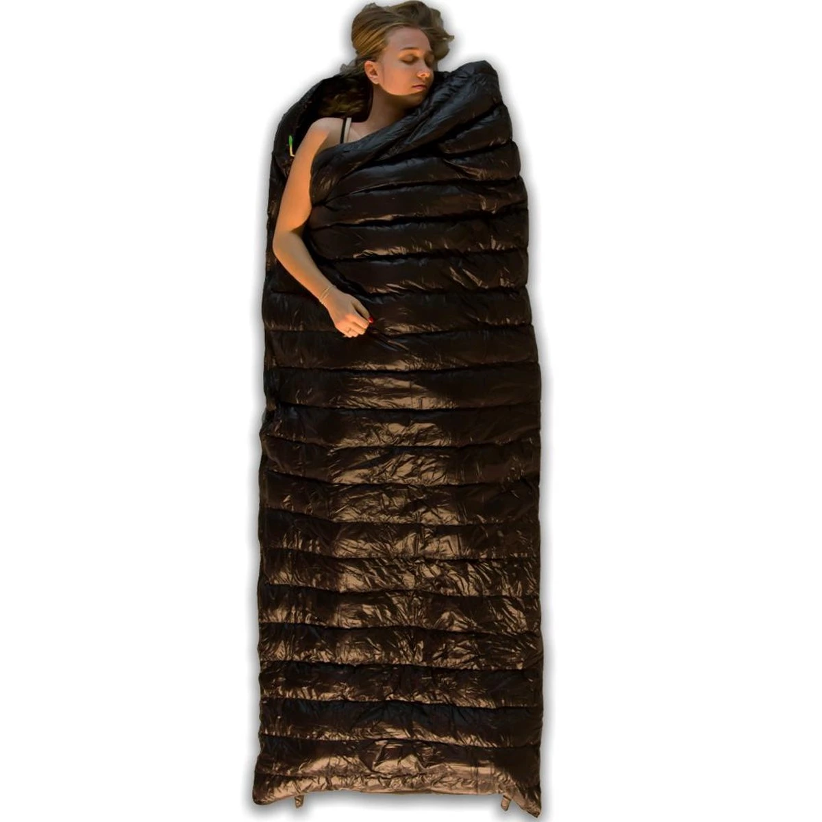 LOWLAND OUTDOOR® Ultra Compact Blanket - Donzen Slaapzak - Gewicht 495g - 210x80 Cm - Comfort Temperatuur +8°C - Afbeelding 2