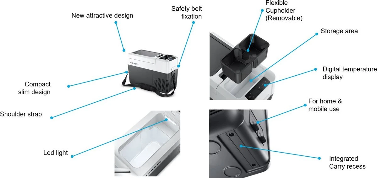Dometic CFF 12 Compressor Koelbox - 13l - 12/24/230V - Afbeelding 4