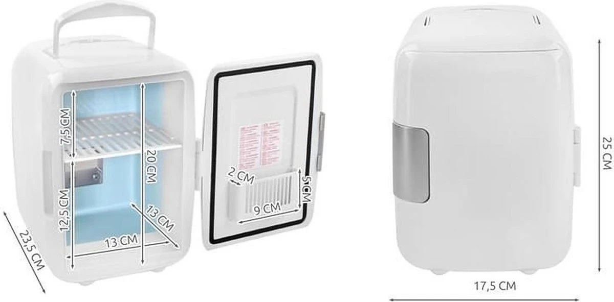 Mobiele Mini Koelkast - Frigobox 220/12 Volt AC/DC Auto/Caravan/Camping - Minibar - Mini Koelkast 4 Liter - Afbeelding 8