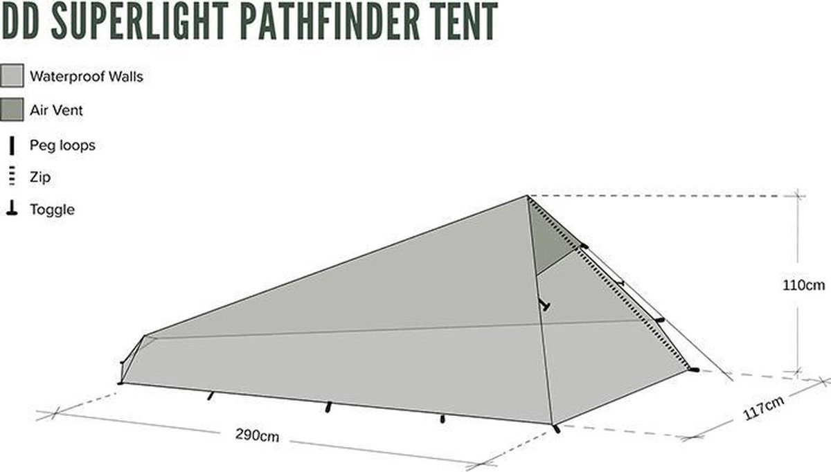 Dd Superlight Pathfinder Tent - Groen - 2 Persoons - Afbeelding 3