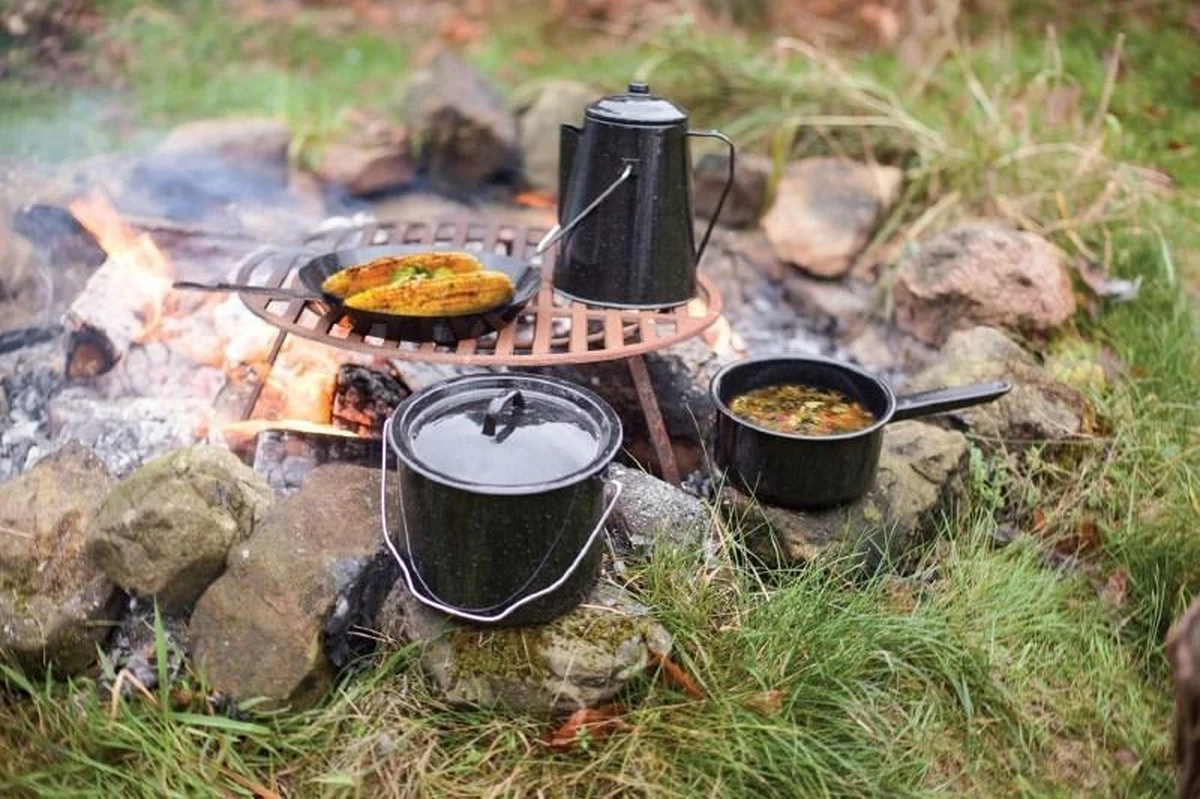 ESSCHERT DESIGN Pannenset Kampvuur - 4 Delig - Outdoor - Metaal - Afbeelding 14