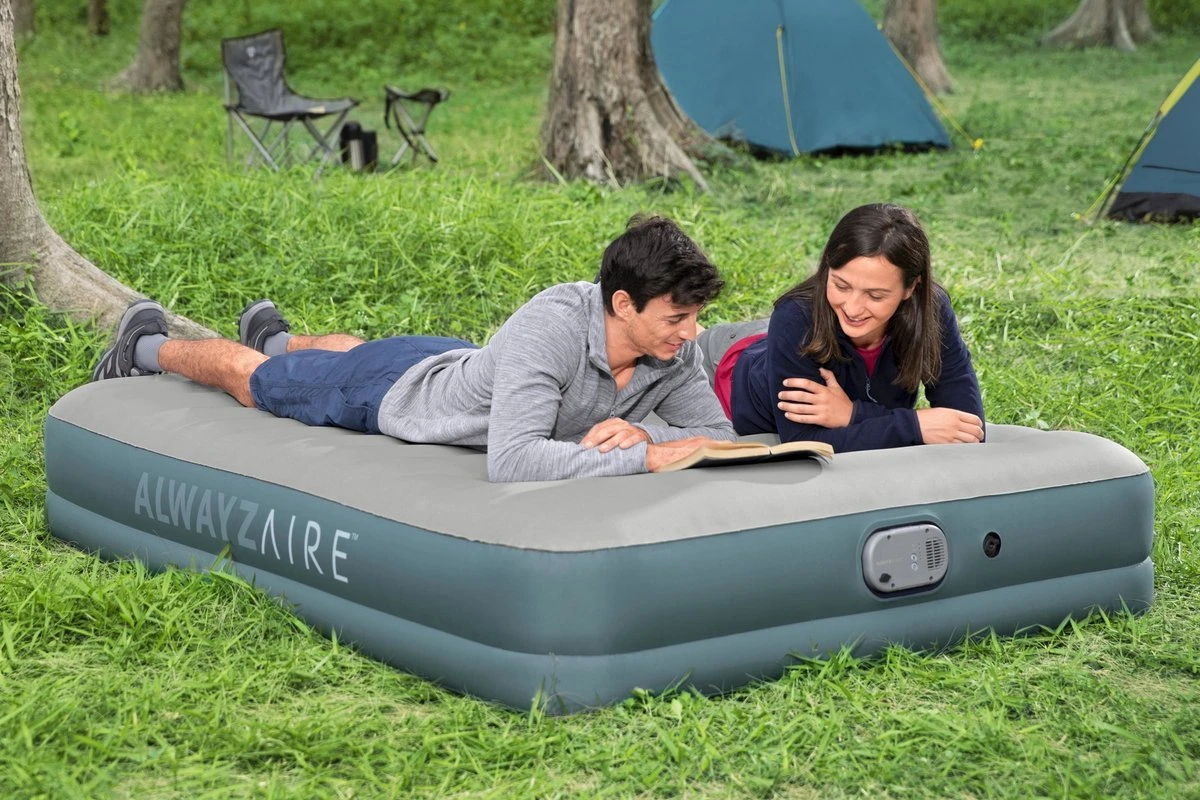 Bestway Luchtbed - 2 Personen - PVC/Polyester - Ingebouwde Oplaadbare Pomp - Fortech™ Materiaal - I-Beam Constructie - Ingebouwd Kussen - Afbeelding 6