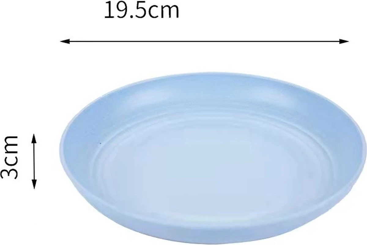 Merkloos Green-goose® Bio-based Borden | Set Van 4 | 19.5x3 Cm | Duurzame, Vaatwasserbestendige Borden Voor Camping, Vakantie Of Picknick | Vaatwasserbestendig - Afbeelding 4