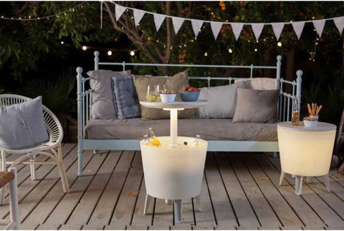 Keter Coolbar Partytafel – Lichtgevend - 49,5x49,5x57cm - Wit - Afbeelding 6