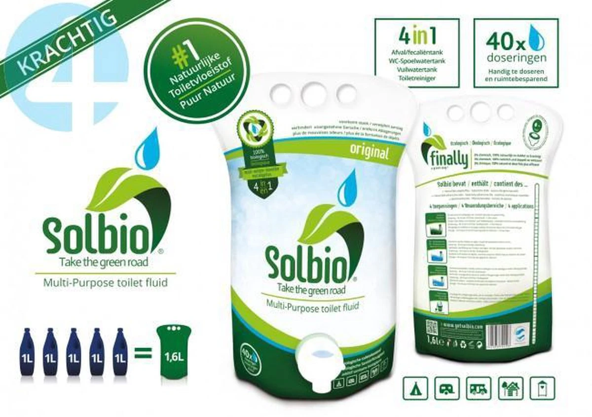 Solbio Original XL 1.6L - Biologische Toiletvloeistof - 100% Natuurlijk - Afbeelding 2