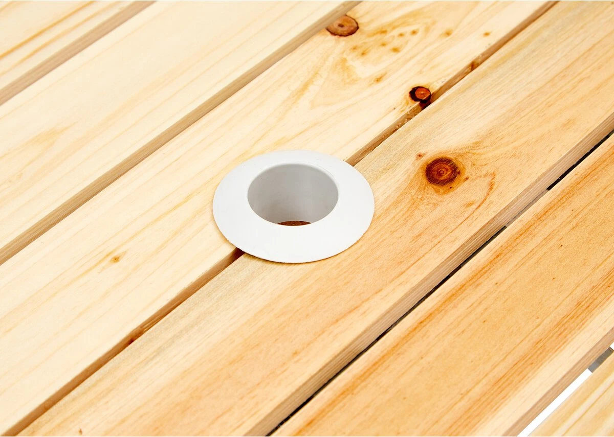 CAMPZ Fir Wood Picknicktafel, Bruin/grijs - Afbeelding 5