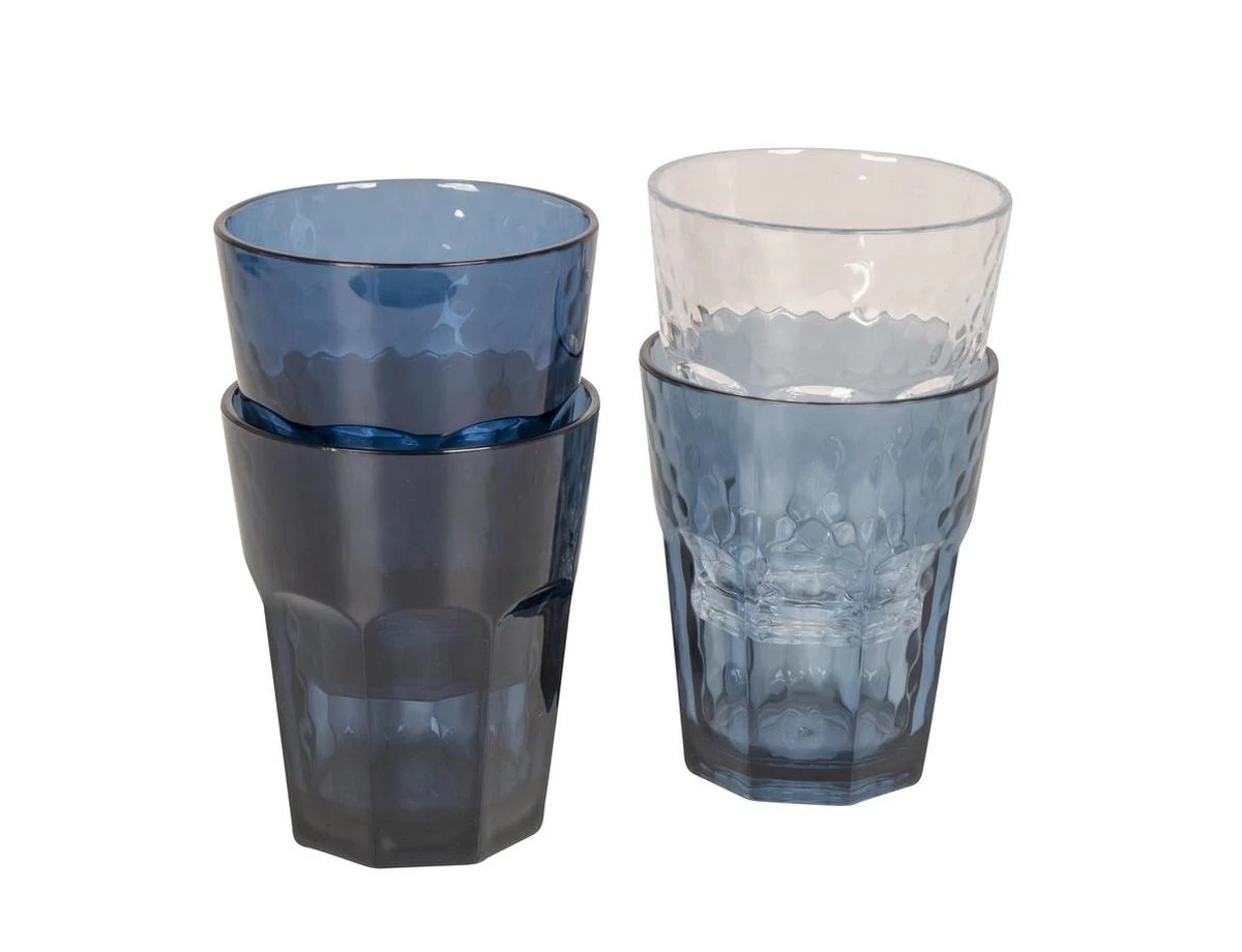 Bo-Camp - Wijn/Limonade Glas - Campingglas - Mix & Match - 400 Ml - 4 Stuks - Afbeelding 3