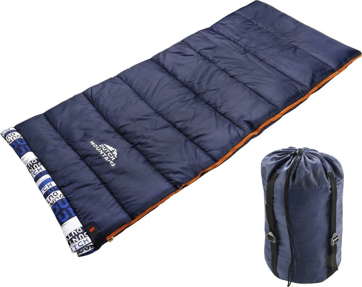 Dutch Mountains Slaapzak Goeree XL - Extra Groot 220x90cm - Katoenen Binnenkant - Aanritsbaar - Tochtstrip En Compressiehoes - Afbeelding 2