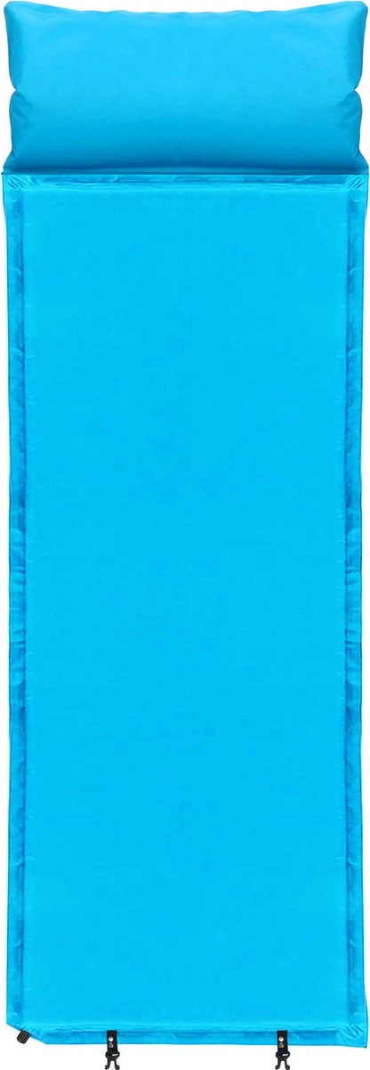 Springos Slaapmat | Zelfopblazend | 186 Cm | Inclusief Hoes & Hoofdkussen | Lichtblauw - Afbeelding 6