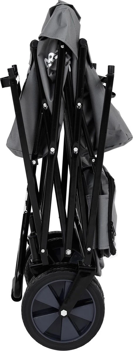 AREBOS Handwagen Vouwbare Dak Handwagen Vouwbare Trolley Uitrustingswagen Grijs - Afbeelding 12