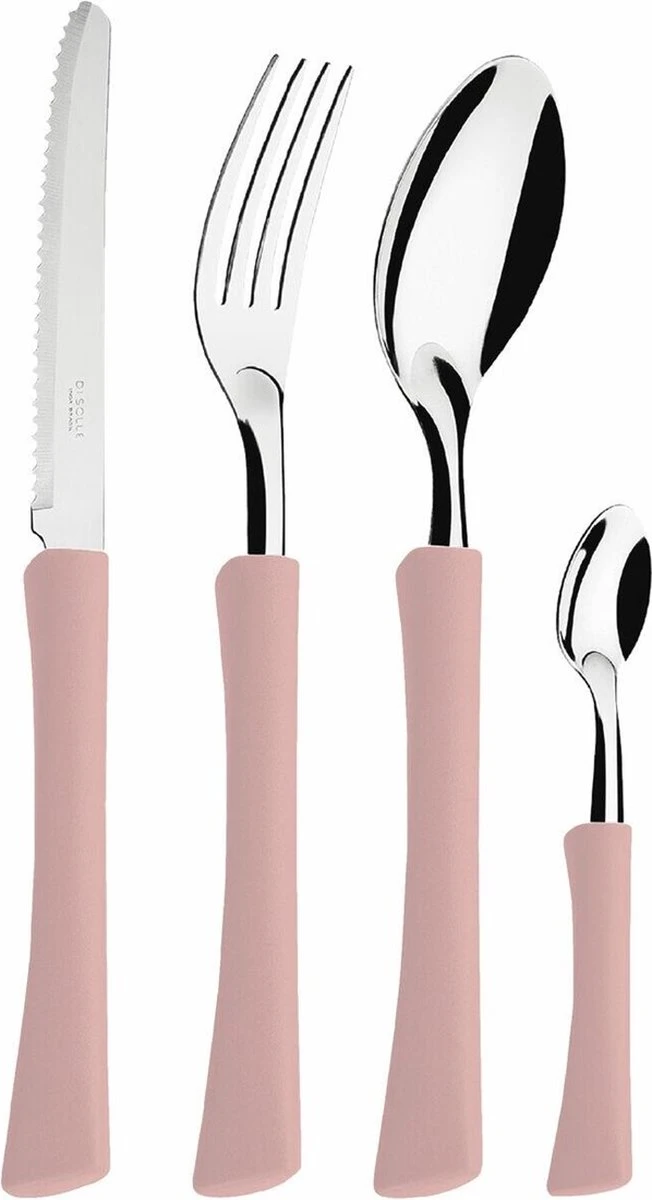 Di Solle Inova D - 6 Persoons Bestekset - Handige Opbergbak Met Raspdeksel - 26 Delig - Baby Pink - Afbeelding 2