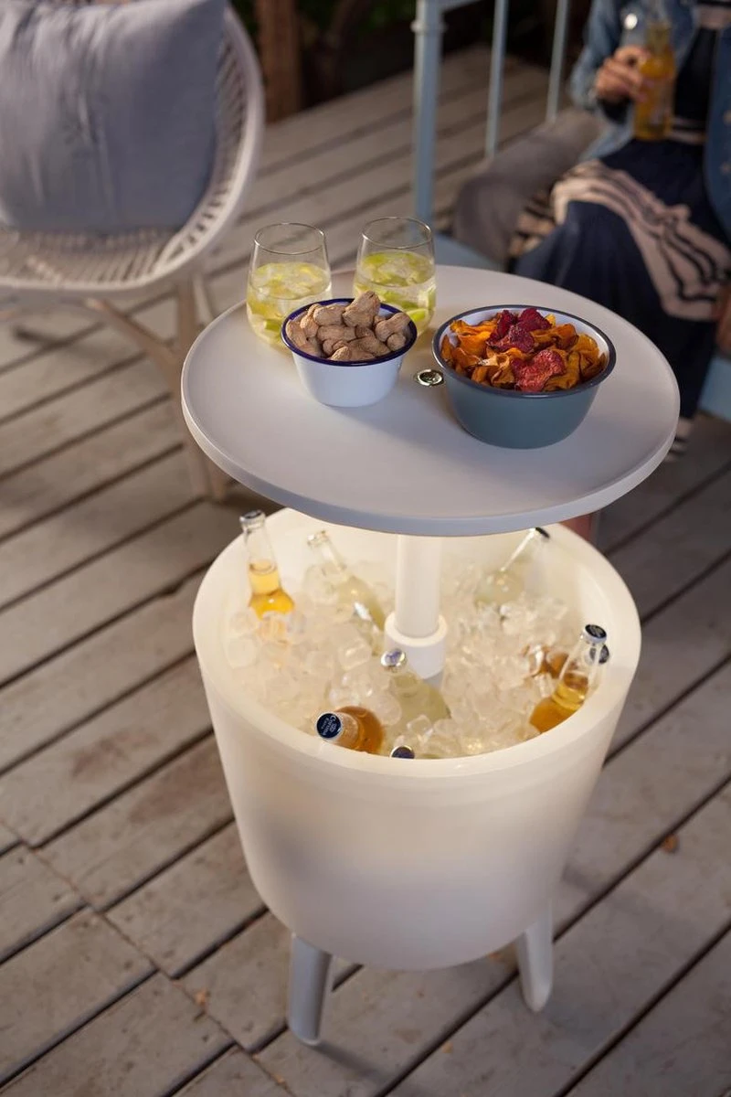 Keter Coolbar Partytafel – Lichtgevend - 49,5x49,5x57cm - Wit - Afbeelding 3