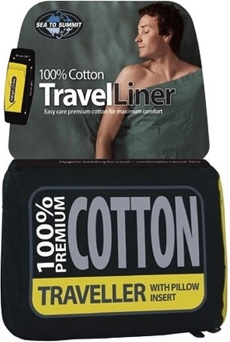 Sea To Summit - Premium Cotton Liner - Lakenzak - Katoen - Oceaan Blauw - Recht Model Lang - Afbeelding 6