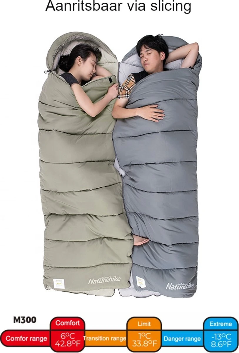 Naturehike® Slaapzak Katoen - 6 Tot 1 Graden - Slaapzakken Volwassenen - 220*80cm - 4 Seizoenen Slaapzak Lente, Zomer, Herfst & Winter - Lichtgewicht & Waterdicht - Afbeelding 6