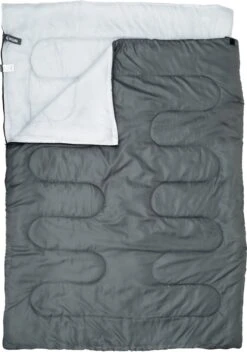 Froyak - 2-persoons Slaapzak XXL Grijs 225 X 150 Cm - Tweepersoonsslaapzak - Tweepersoons - Slaapzak